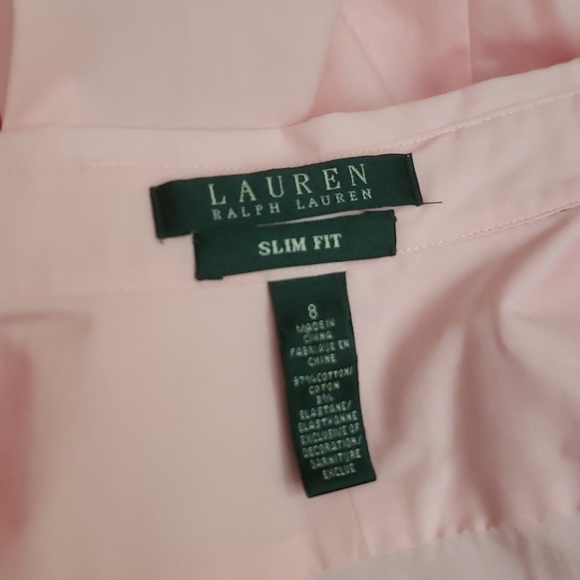 Lauren button down sz 8 - Picture 3 of 4